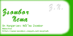 zsombor nema business card